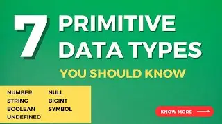 #4 Primitive Data Types in JavaScript | Web Development | Latest JavaScript Tutorial | SEM