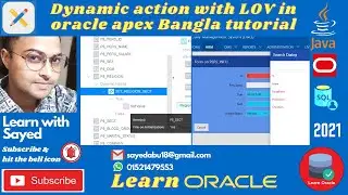 Dynamic action with LOV in oracle apex Bangla tutorial