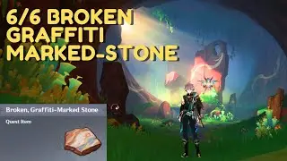 The 6th Broken Graffiti Marked-Stone, Hidden Cave with Luxurious Chest - Natlan (Genshin Impact 5.0)