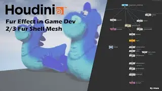 Houdini Fur 2/3 Fur Shell mesh