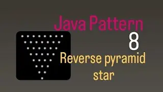 Print Reverse pyramid star pattern program in java l 