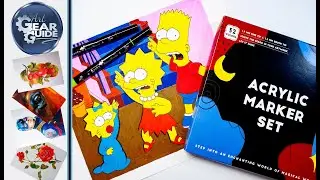 Simpsons Artwork Created Using Arrtx Acrylic Markers | Bart, Maggie and Lisa Art