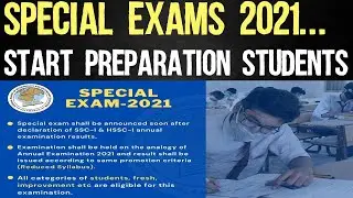 Special Exams 2021 | Start Preparation | FBISE