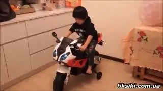 Детский мотоцикл на аккумуляторе JT 528 E-3 BMW RR, красный - fiksiki.com.ua