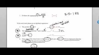 Expressions and Equations Part 1 REVIEW Practice Test