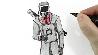 How to draw CAMERA MAN pink