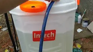 testando a máquina de pulveriza Intech Machine motorizada