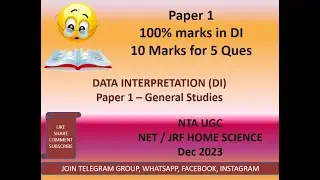 Data Interpretation Paper I - UGC NET DEC 2023 | June 2023 Question Analysis | By Shwetambri Sharma