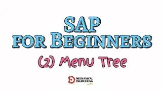 SAP FOR BEGINNERS |(2) Menu Tree