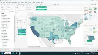 Create Map chart   In Tableau
