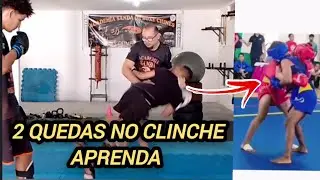 COMO SAIR DO CLINCHE 2 OPÇÕES COM QUEDA #SANDA #mma #boxechines