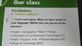 Excel  Grade 6 Module 1  Our class