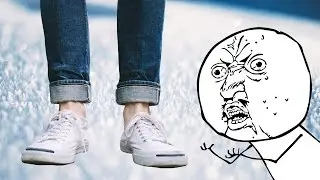 ПОДВОРОТЫ НА ДЖИНСАХ. ЗАШКВАРНО ЛИ ОГОЛЯТЬ ЛОДЫЖКИ ЗИМОЙ???
