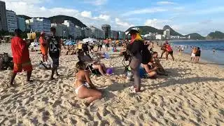 Copacabana beach Brazil 🌴 #brazil #brasil #copacabana #riodejaneiro #praia #shortvideo #beach