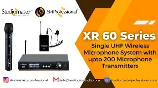 XR 60 Single UHF Wireless Microphone System with upto 200 Channels by Studiomaster Professional