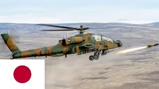 Attack helicopters AH-64D Apache of the Japanese Armed Forces on exercises in the United States.