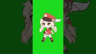Walking Klee Gacha Green screen