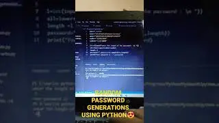 Password Generator using Python 🤯🤯🔥🔥🔥  #password  #python #programming #shorts