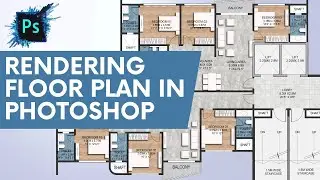Photoshop Floor Plan Render for beginners | Photoshop Rendering Tutorial