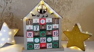 House-shaped paper advent calendar