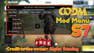 codm mod menu v1.8.40/aimbot/esp/wall/memory features/tutorial/s7/alpha gaming/VN