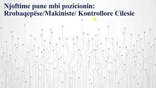 Njoftime pune mbi pozicionin Rrobaqepese/ Makiniste/ Kontrollore Cilesie  date 30.11.2020