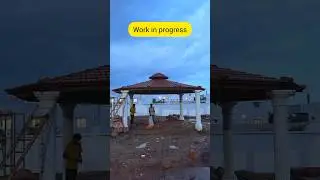 They are making umbrellas with clay shells.work in progress