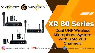 XR 80 Series Dual UHF Wireless Microphone System by Studiomaster Professional