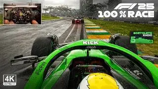 Gabriel Bortoleto's Kick Sauber C45 - 2025 Brazilian GP 100% Race | F1 25 Steering Wheel Gameplay