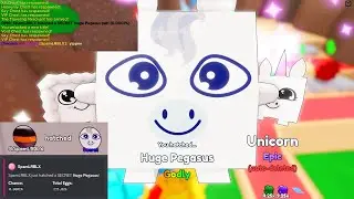 I hatched a SECRET Huge Pegasus on camera! (Roblox - Bubble Gum Clicker)