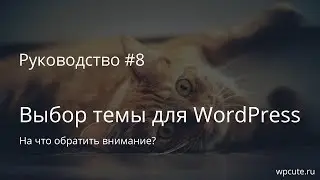 Руководство #8. На что обратить внимание при выборе темы для WordPress