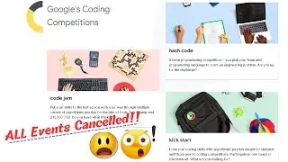 Google All Coding Competition Cancelled !! || Google Hash Code, Code Jam, Kick Start || Big Update