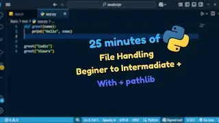 🔥 Master Python File Handling in 25 Minutes! 📂🧠 | Read, Write & Append Files Like a Pro 💻🚀  