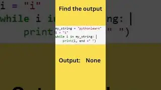 Find the output in python  