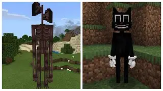 SIREN HEAD and CARTOON CAT in Minecraft PE