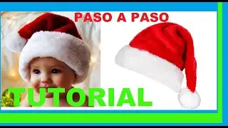 Como hacer un gorro Navideño - Costura Fácil- Paso a paso