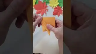 Осенние листья из бумаги Origami #поделки #оригами #листьяизбумаги #autumnleavesorigami