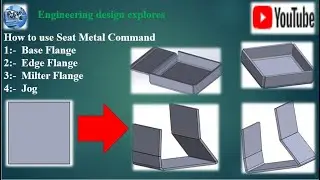 #Edge flange #Milter Flange #Hem #Jog #Seat Metal Command #solidwork Seat metal Command