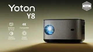 YOTON Y8 Projector - Vidéoprojecteur 1080P & support 4K - Android9 & Wifi & BT & Mirracast -Unboxing
