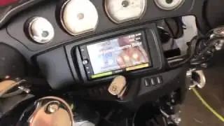 Sony double din XAV-AX100 install in 2014 Harley Davidson Street Glide
