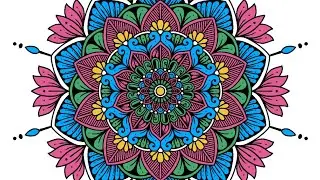 Easy Digital Mandala Tutorial for Beginners | 🌸🌸