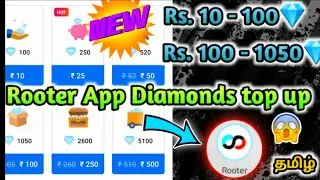 Rooter App Free fire | Diamond top up | Tamil | Team Yuvan