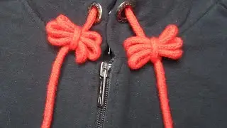 Ave Craft: How to Tie Hoodie Strings Triple Bow. Instructions for tying hoodie knots.