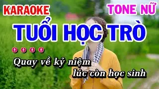 Tuổi Học Trò Karaoke Nhạc Sống Tone Nữ | Karaoke Công Trình