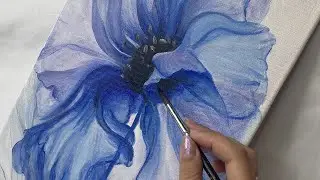 Gentle Flower Painting / Acrylic Painting Step by Step #236