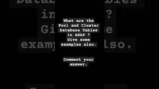 SAP ABAP Interview Question 