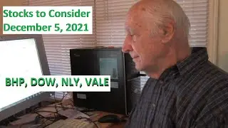 Stocks to Consider December 5, 2021 BHP, DOW, NLY, VALE