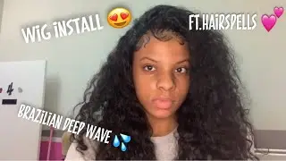 Brazilian deep wave Wig install | ft.Hairspells