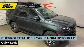 2021+ Chevrolet Tahoe with Yakima Grand Tour Lo Rooftop Cargo Box