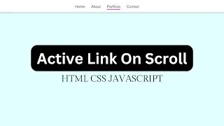Create Active Nav Link on Scroll | HTML CSS JavaScript Tutorial 